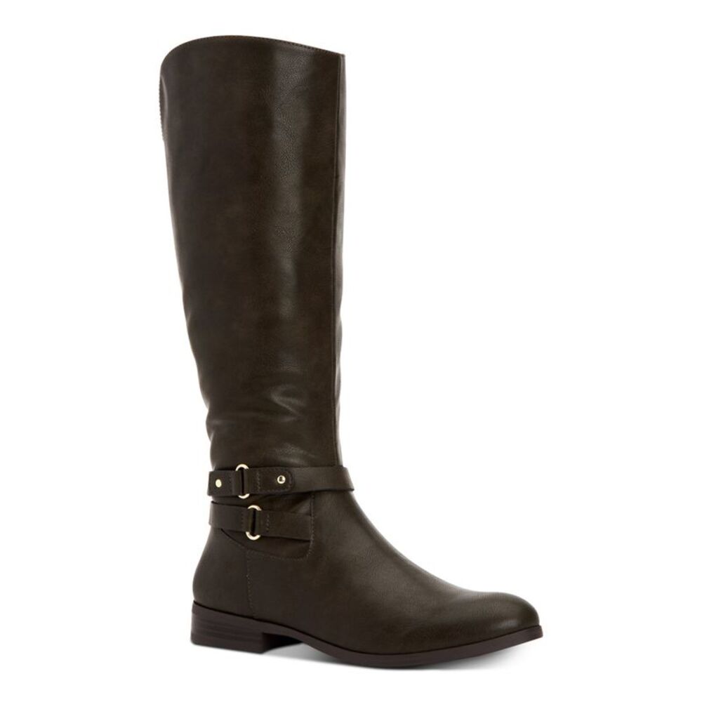 STYLE & COMPANY Womens Brown Back Kindell Round Toe Block Heel Riding Boot 5 M